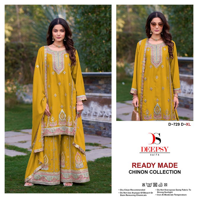 Deepsy D 729 A To D Chinon Pakistani Readymade Suits Wholesale In India